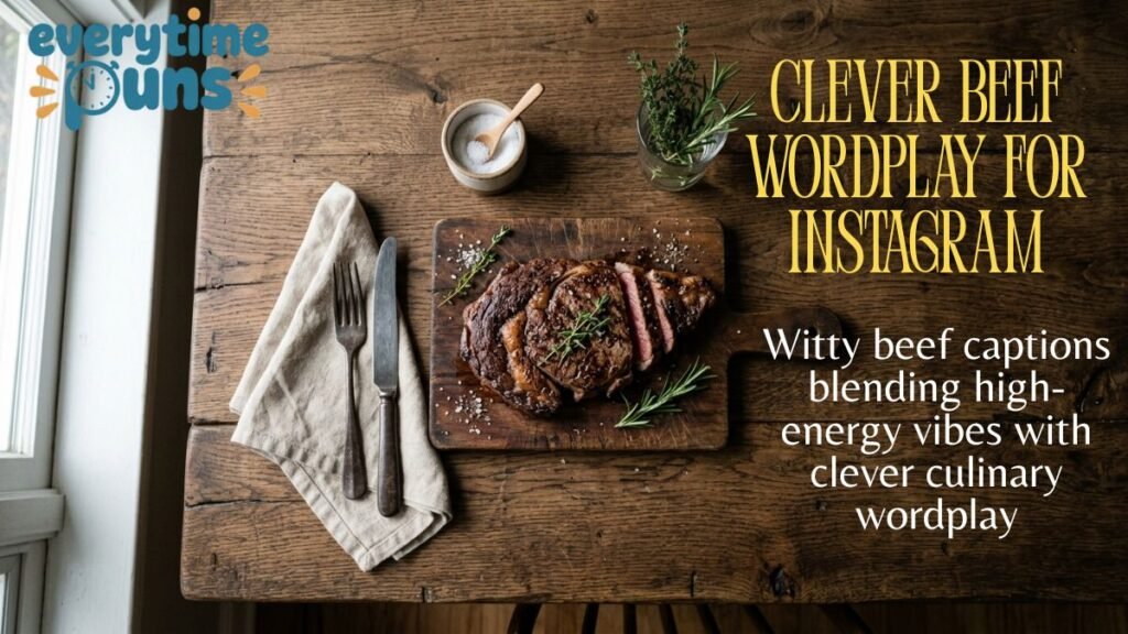 Clever Beef Wordplay for Instagram