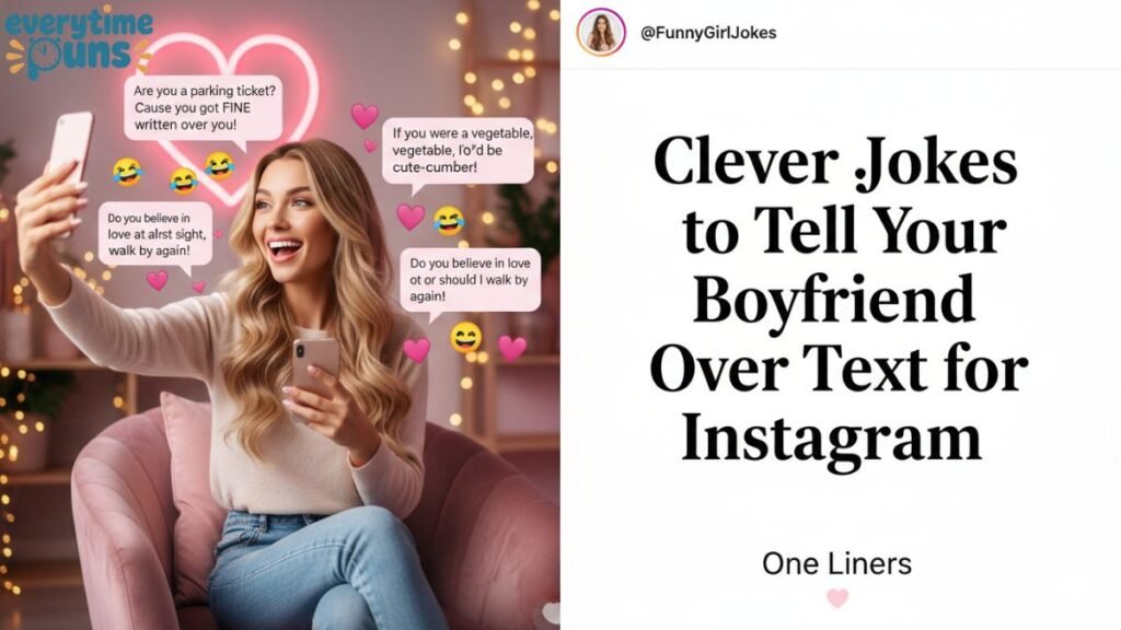 Clever Jokes to Tell Your Boyfriend Over Text for Instagram