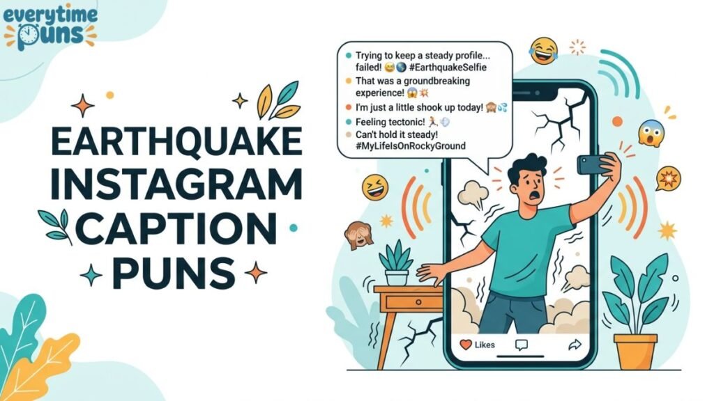 Earthquake Instagram Caption Puns
