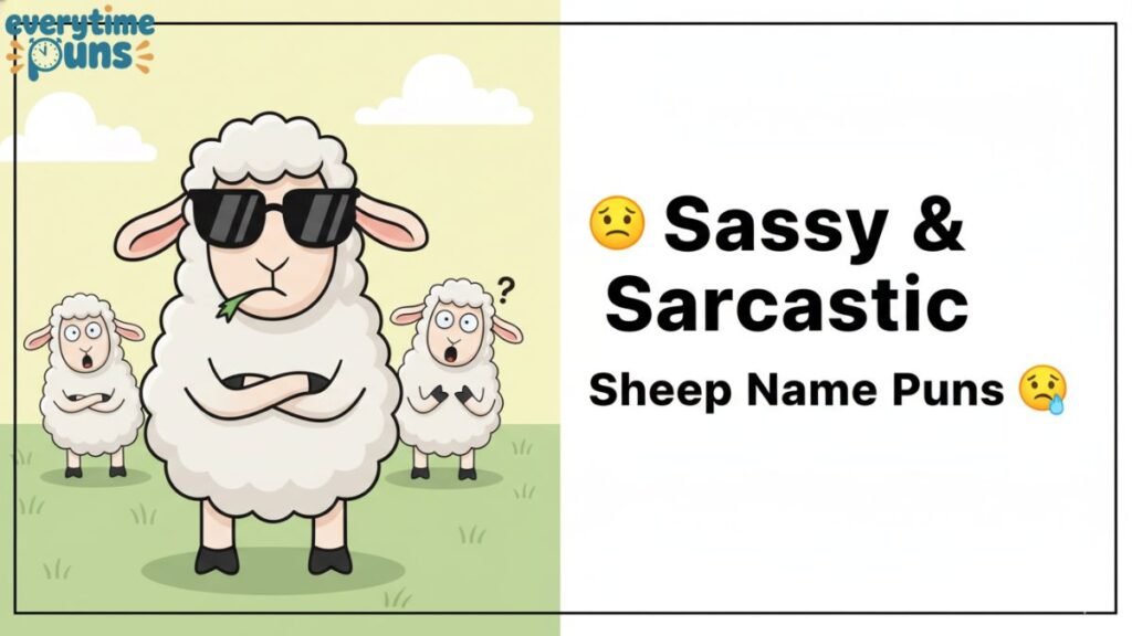 😏_sassy_and_sarcastic_sheep_name_puns_🙄