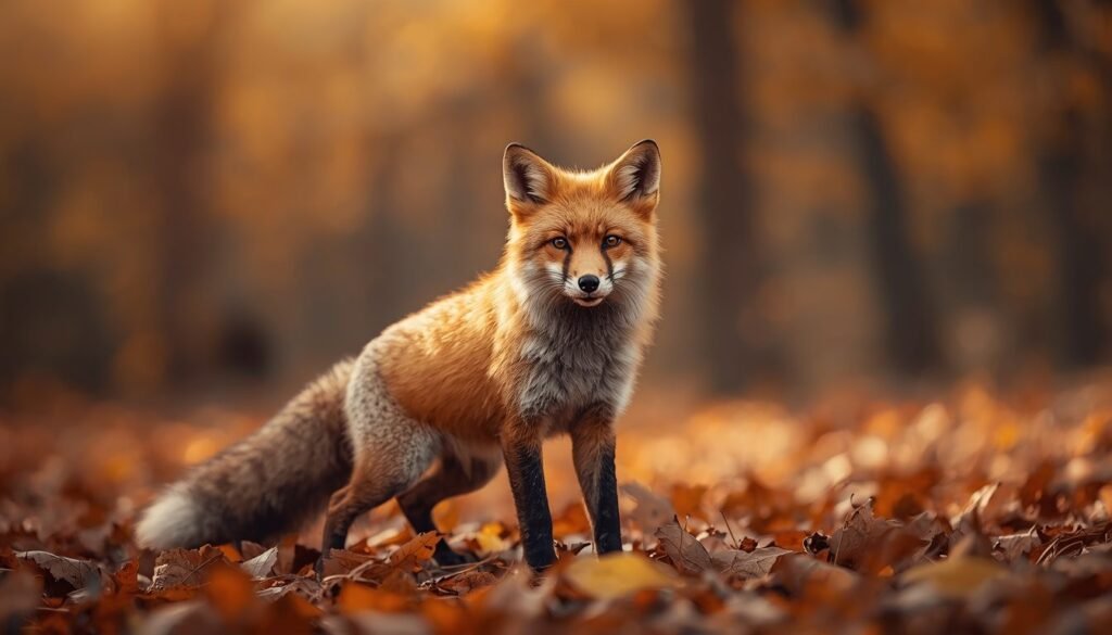 Clever red fox with a playful sly expression