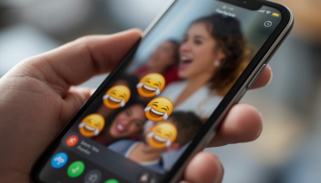 Alt Text: Smartphone showing a lively group chat conversation
