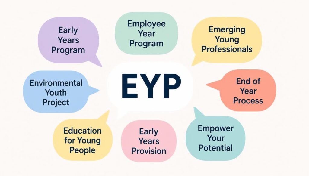 EYP meaning in text shown in a casual chat message
