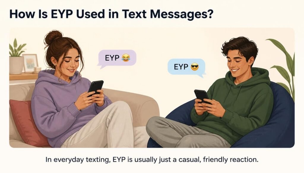 Chat examples showing how context changes what EYP means