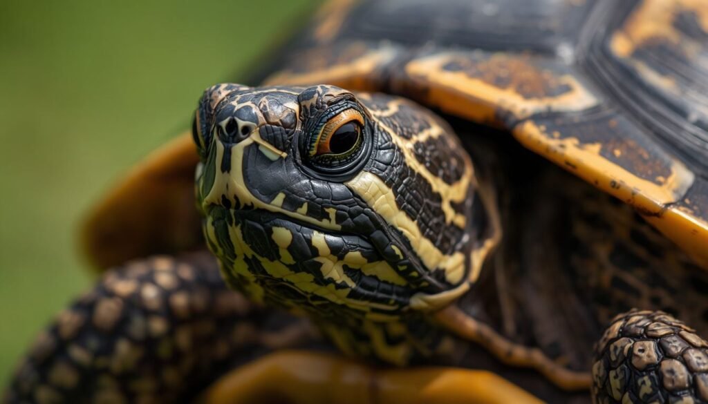  Alt Text: Close-up of a turtle shell pattern in natural light.